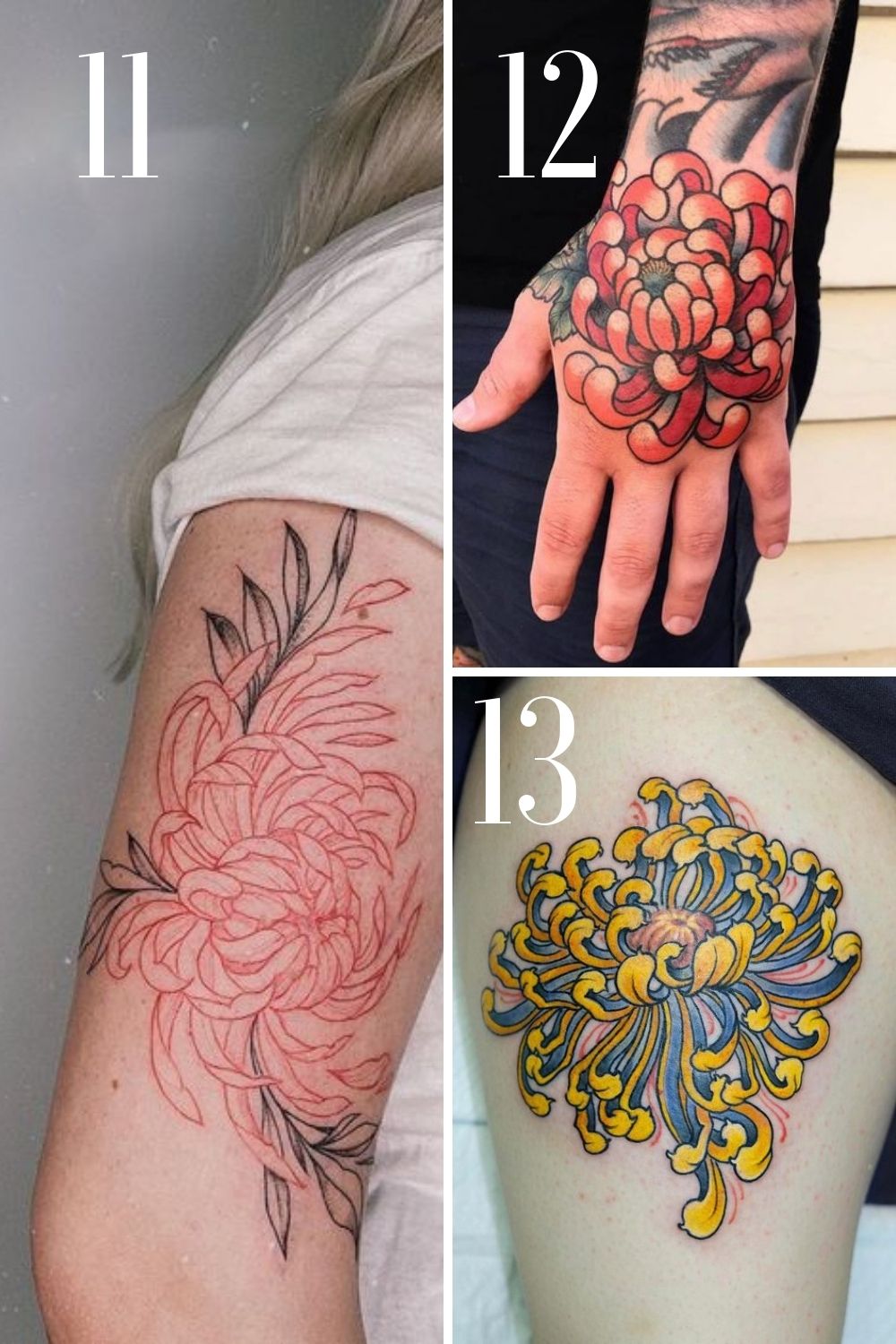 27 Meaningful Chrysanthemum Tattoo Ideas + Designs - Tattooglee 1500_x_1000_jpg