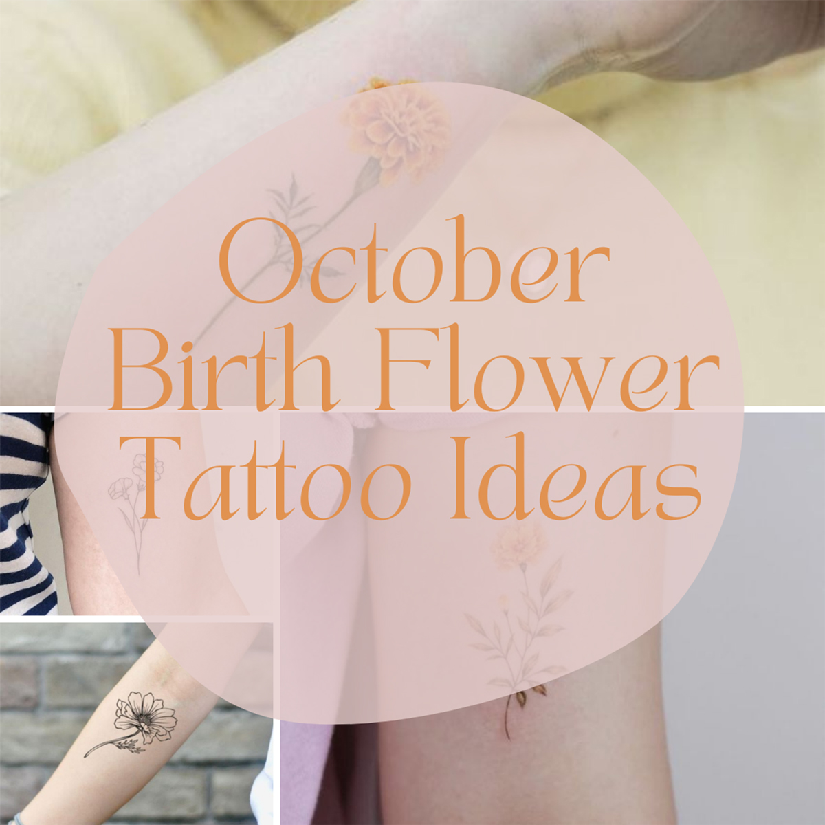 October birth flower tattoo ideas