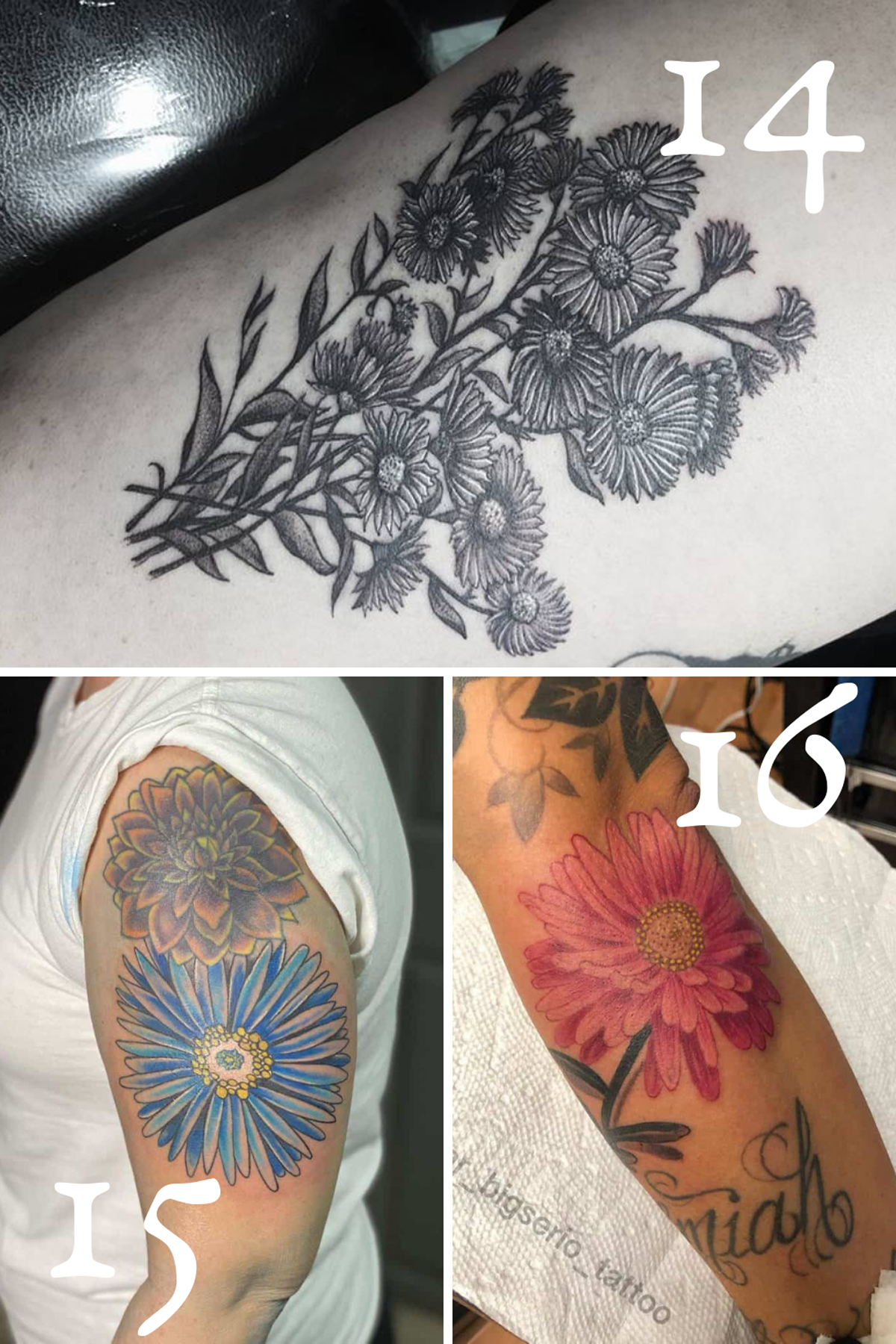 September birth flower tattoo ideas