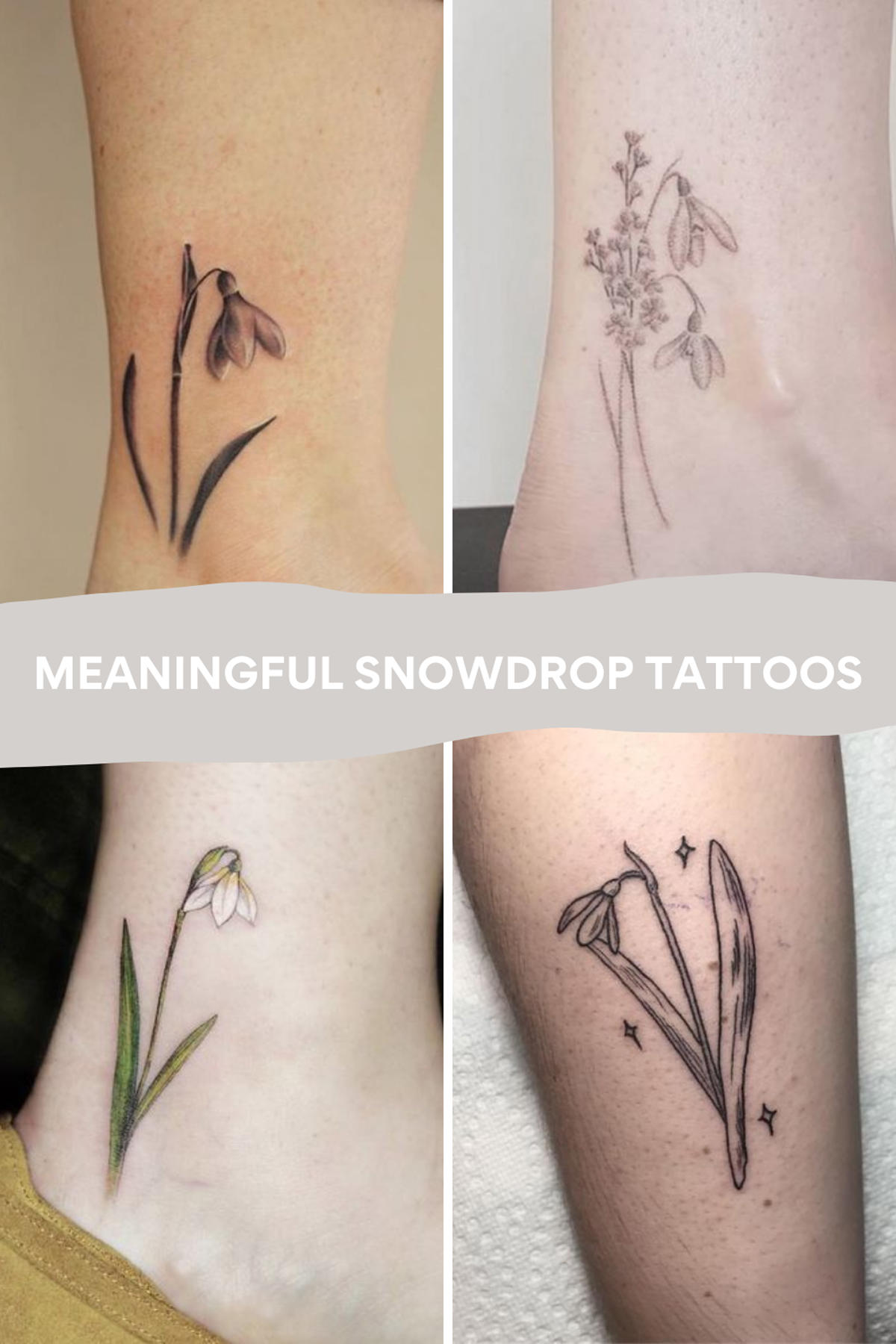 25 snowdrop flower tattoo ideas symbolizing hope + purity