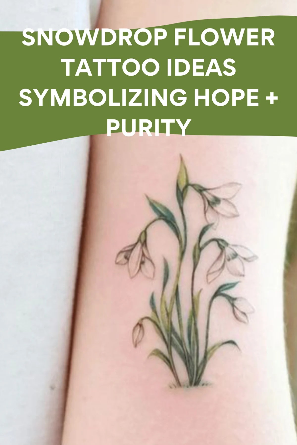 25 snowdrop flower tattoo ideas symbolizing hope + purity