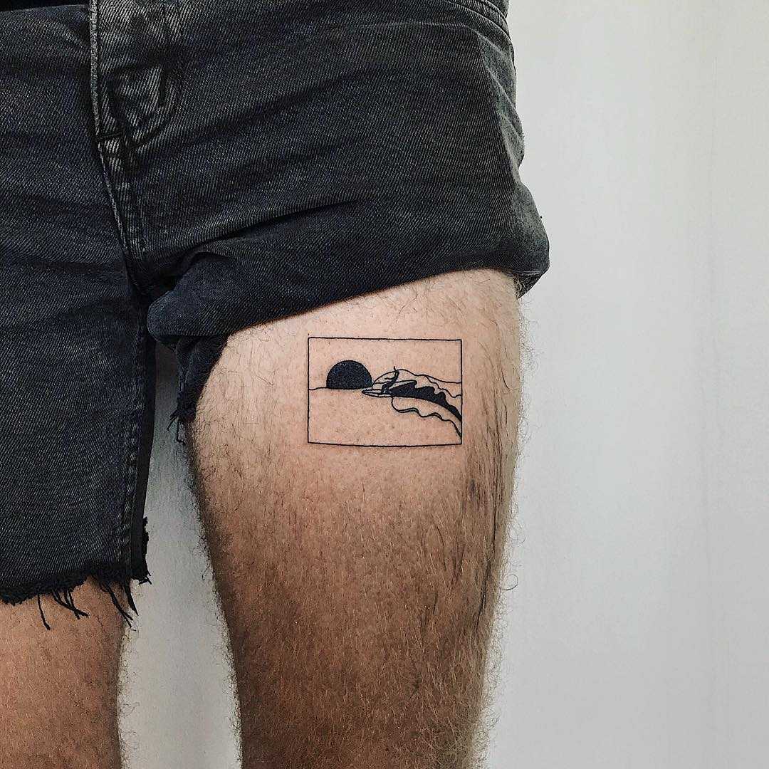 Surf Wave Tattoo By Sasha But.maybe - Tattoogrid.net 1080_x_1080_jpg