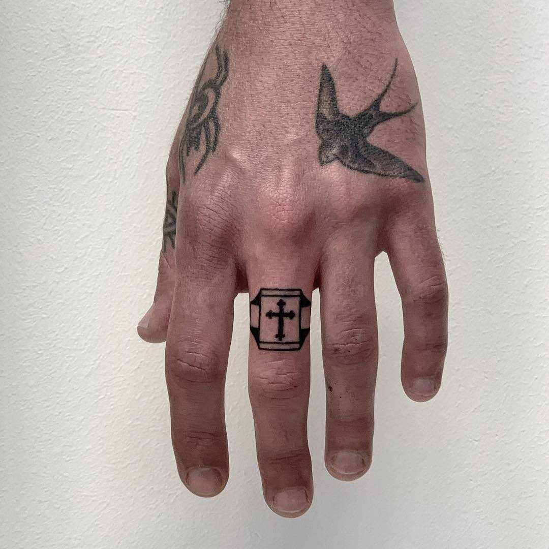 Cross Ring By Ylitenzo Tattoogrid Net