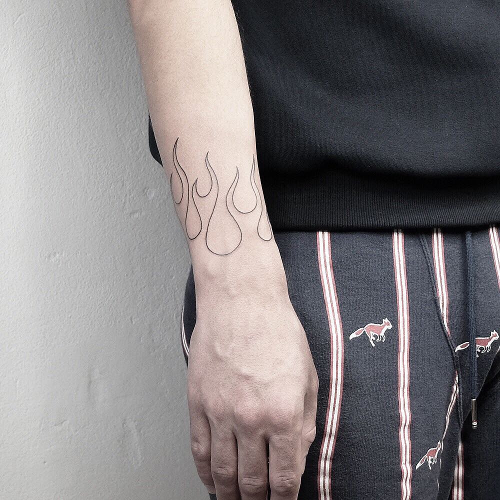 Flames By @Mateutsa - Tattoogrid.net 1000_x_1000_jpg