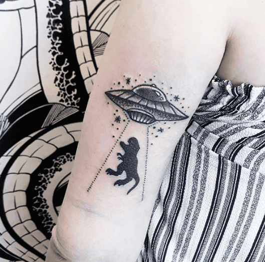 30 small alien abduction tattoos you'll love