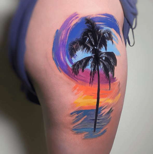 35 Breathtaking Palm Tree Tattoo Design Ideas - Tattoo Like The Pros