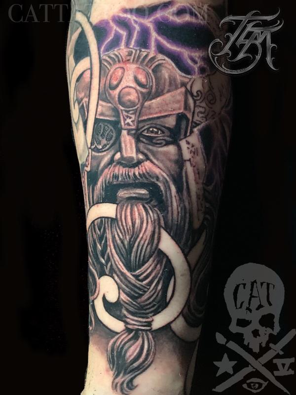 Cat Tattoo : Tattoos : Myth : Odin Viking Sleeve 800_x_600_jpg