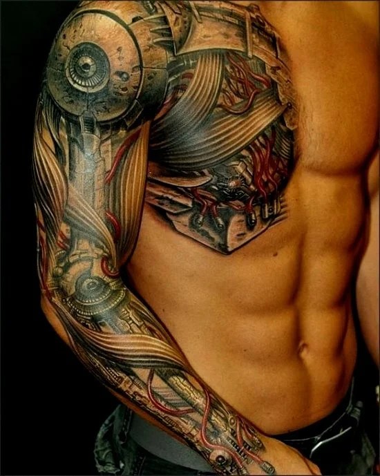 60+ Glorious Mechanical Arm Tattoos Easy Design And Ideas 689_x_550_jpg