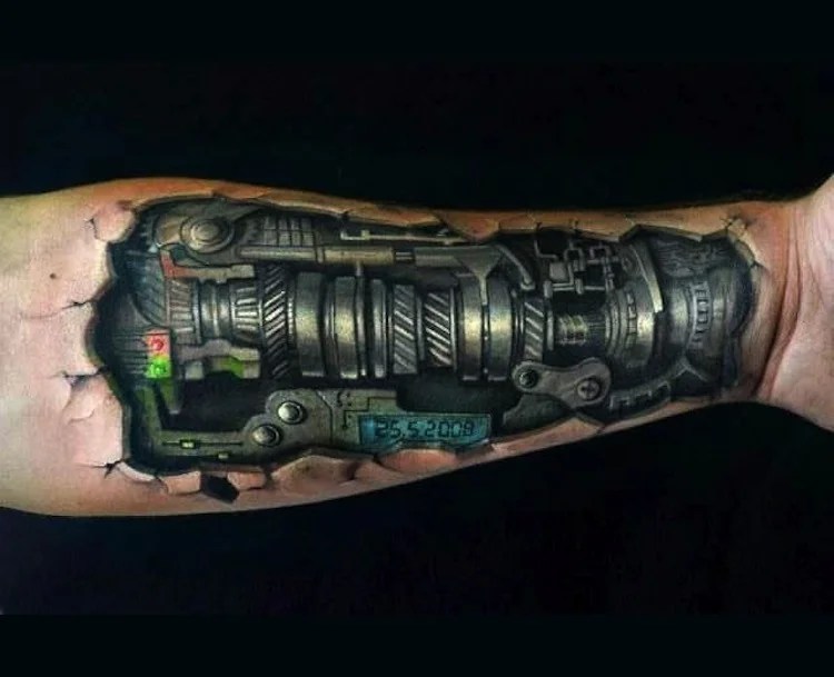 60+ Glorious Mechanical Arm Tattoos Easy Design And Ideas 609_x_750_jpg