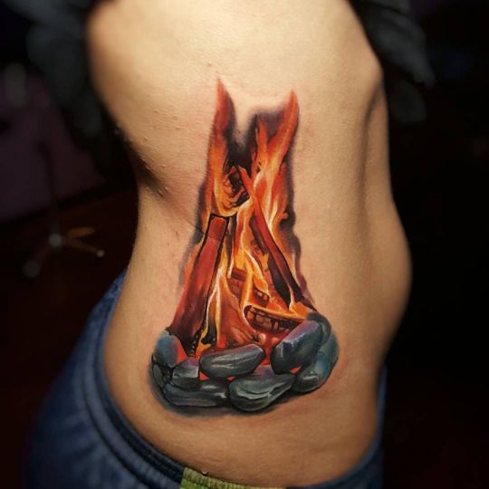 27 Flames Tattoos With Smoking Hot Meanings - Tattooswin 540_x_540_jpg