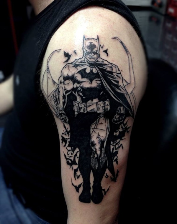 Batman no peito tatuagem 60 Tatuagens De Coringa Impressionantes Fotos