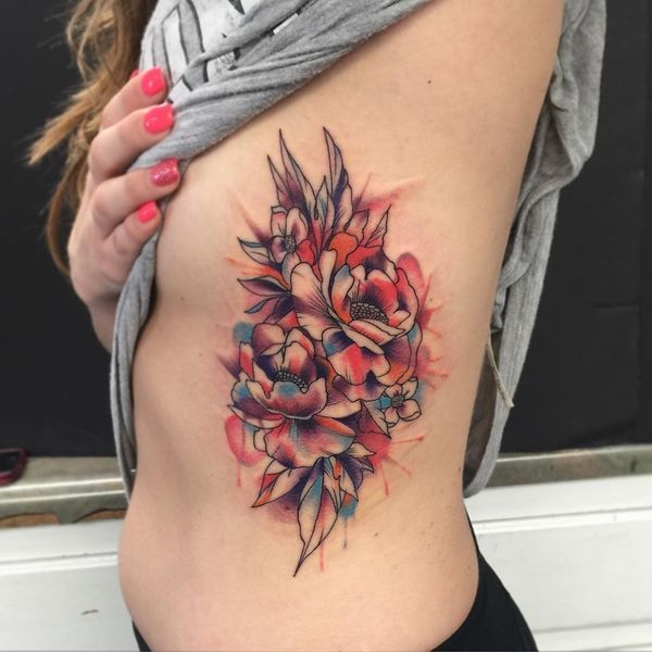 pic Rosas Diseños Tatuajes En Las Costillas Para Hombres disenos de tatuaje de costillas para