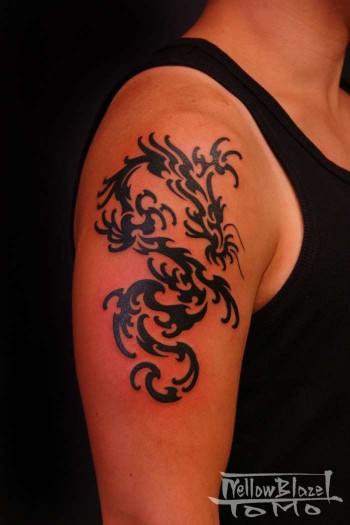 Tatuaje De Dragon Tribal