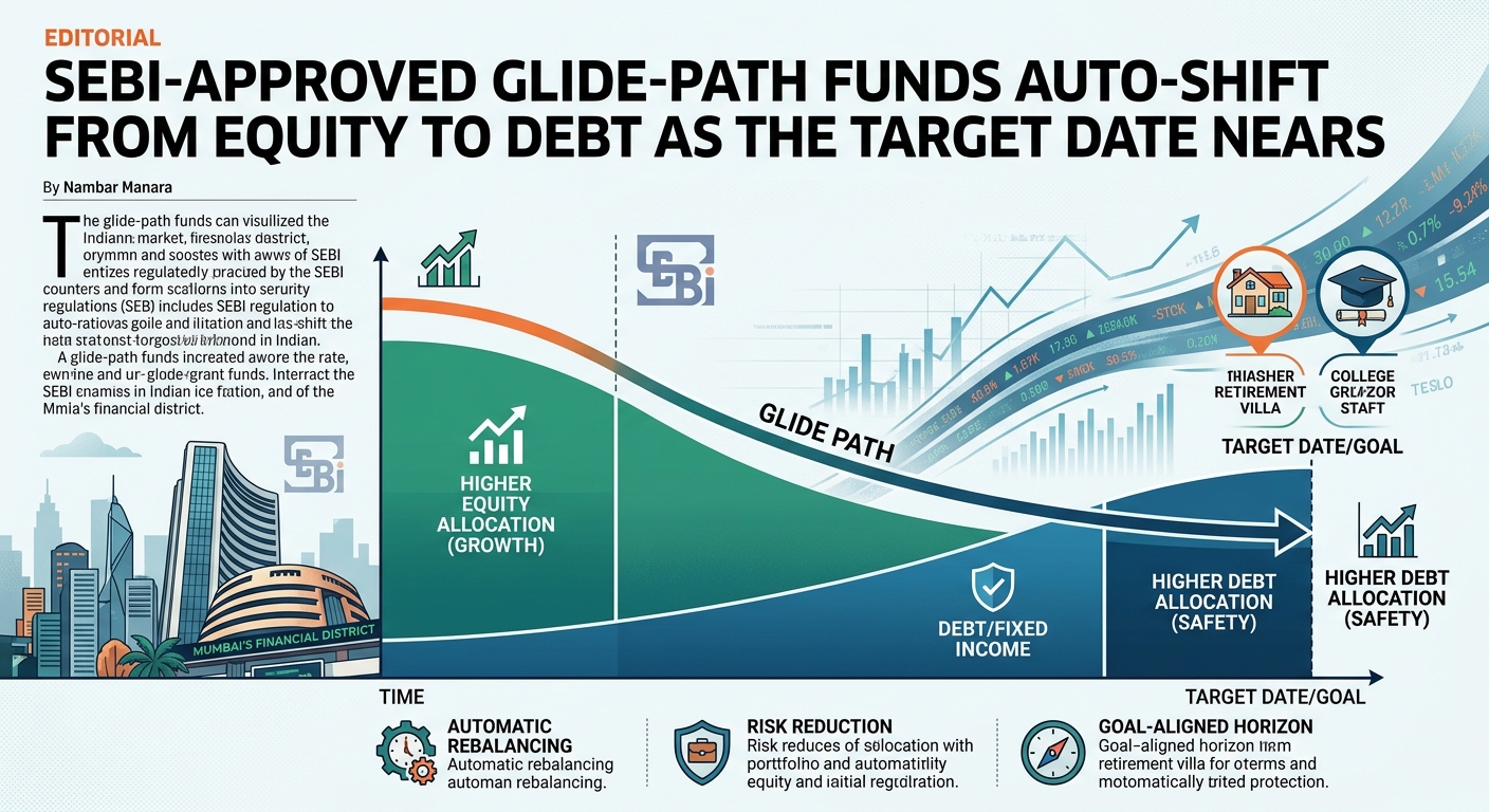 SEBI-approved glide-path funds auto-shift from equity to debt as the target date nears
