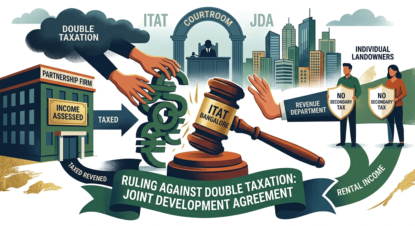 ITAT Bangalore rules against double taxation of rental income under joint development agreement