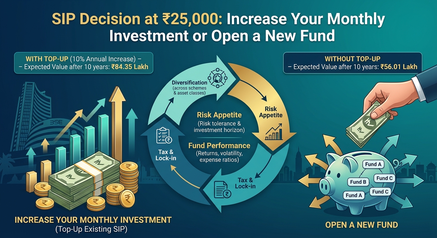 SIP Decision at ₹25,000: Increase Your Monthly Investment or Open a New Fund
