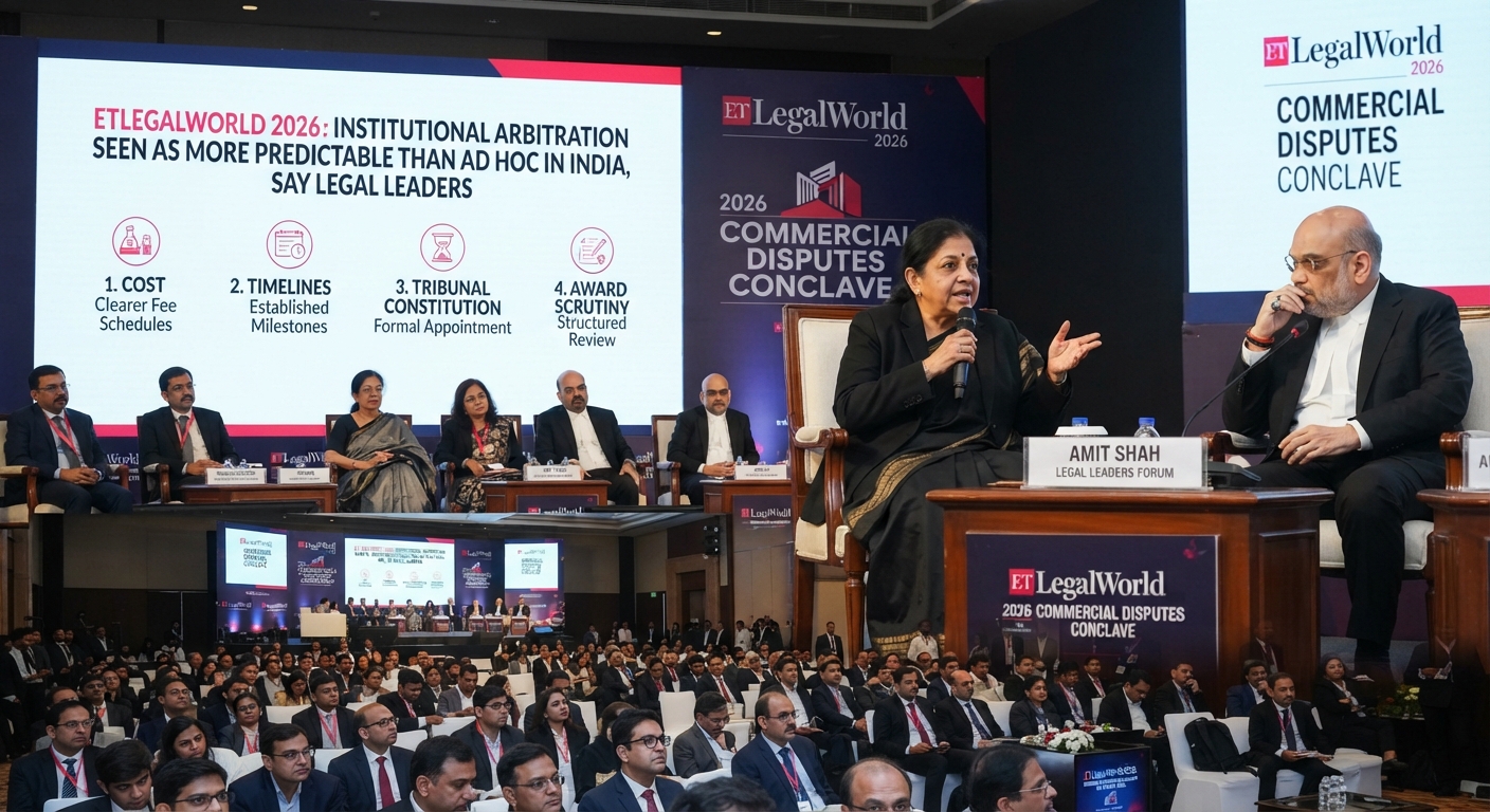 ETLegalWorld 2026: Institutional Arbitration Seen as More Predictable Than Ad Hoc in India, Say Legal Leaders