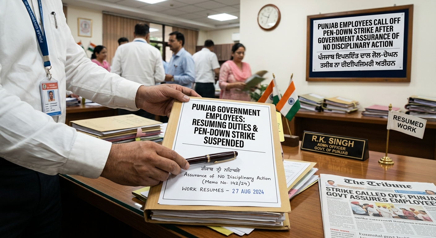 Punjab government employees call off pen-down strike after assurance of no disciplinary action