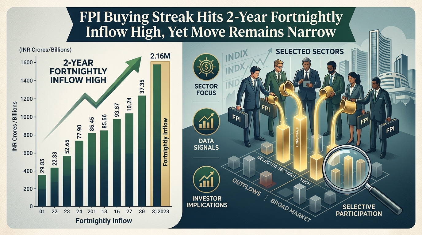 FPI Buying Streak Hits 2-Year Fortnightly Inflow High, Yet Move Remains Narrow