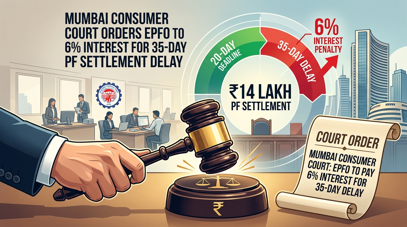 Mumbai Consumer Court Orders EPFO to Pay 6% Interest for 35-Day PF Settlement Delay