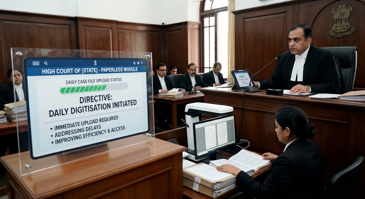 High Court Directs Daily Digitisation of Case Files After Delays in Paperless Portal Uploads