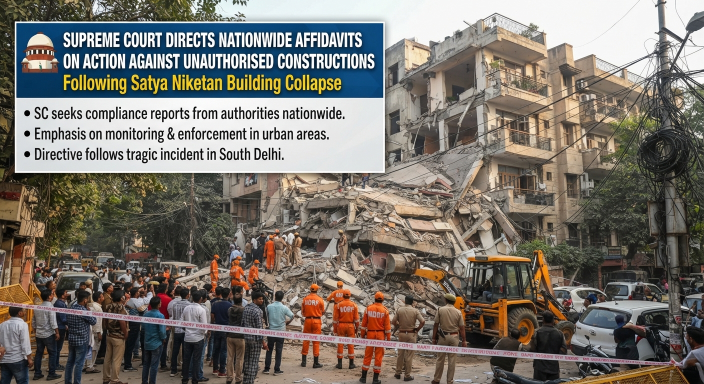 SC directs nationwide affidavits on action against unauthorised constructions after Satya Niketan collapse