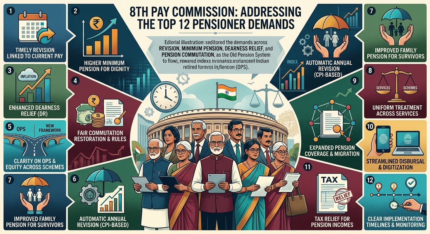 8th Pay Commission: Top 12 Pensioner Demands on Revision, Minimum Pension, Dearness Relief and Pension Commutation
