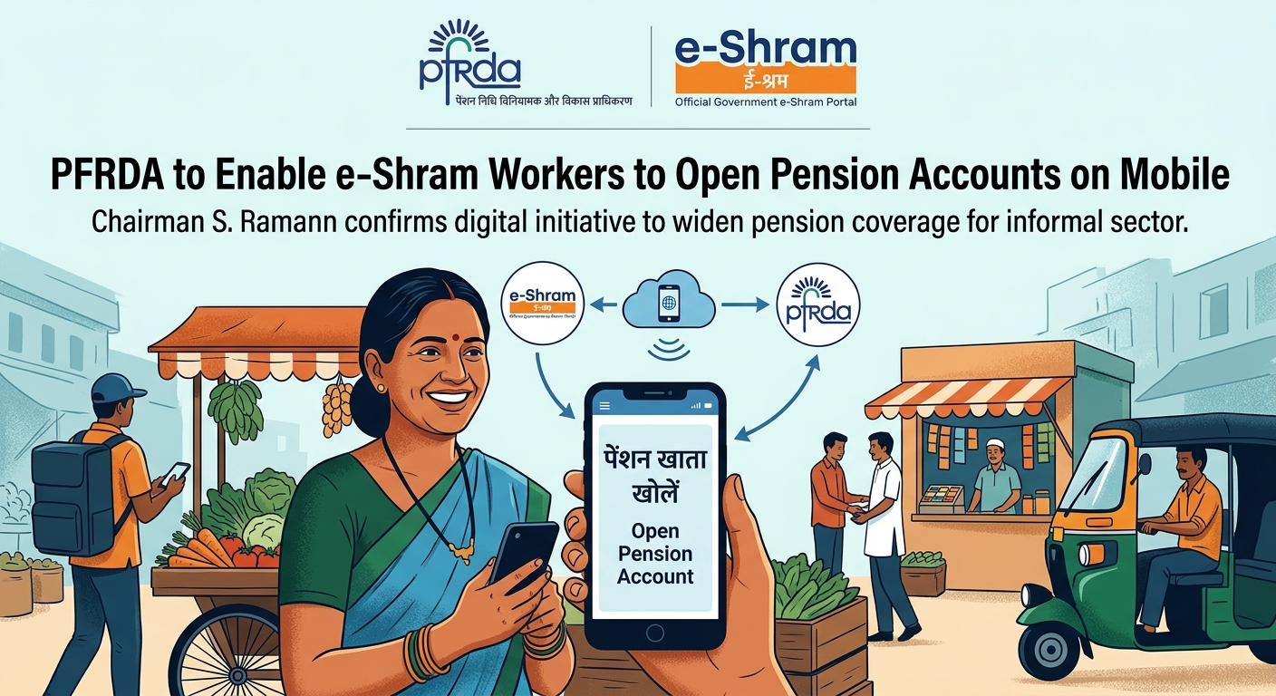 PFRDA to Enable e-Shram Registered Informal Workers to Open Pension Accounts on Mobile, Says Chairman