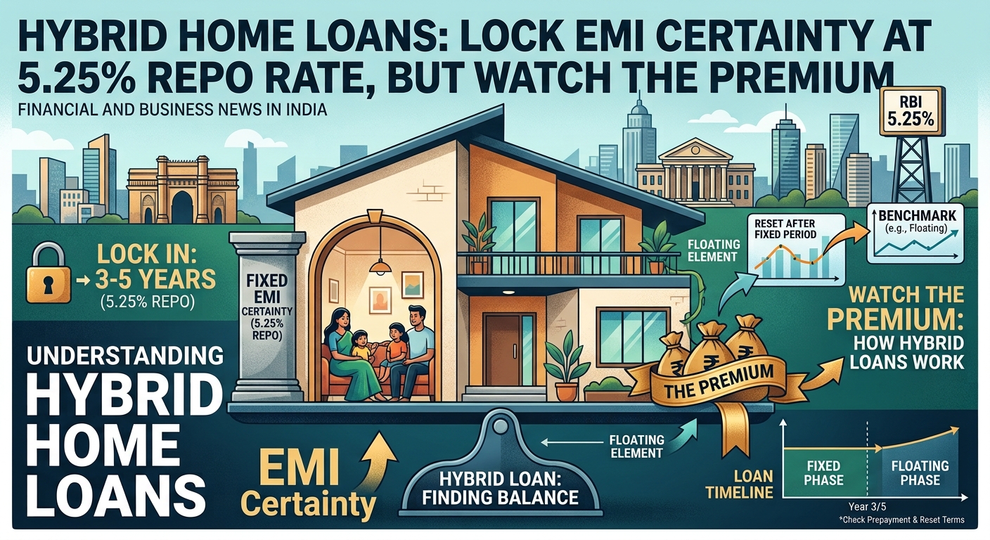 Hybrid Home Loans: Lock EMI Certainty at 5.25% Repo Rate, But Watch the Premium