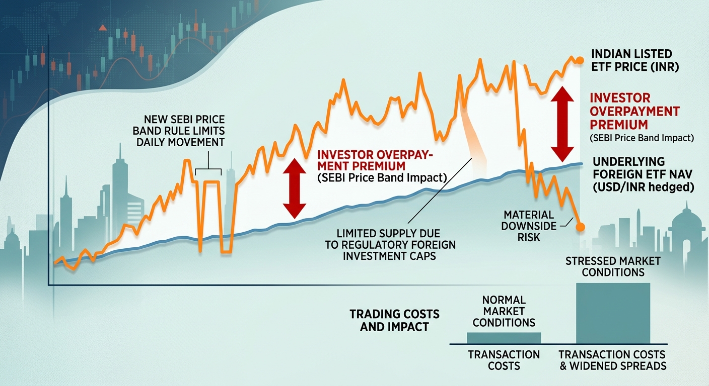 Indian investors overpay for foreign ETFs as SEBI price bands push premiums above NAV