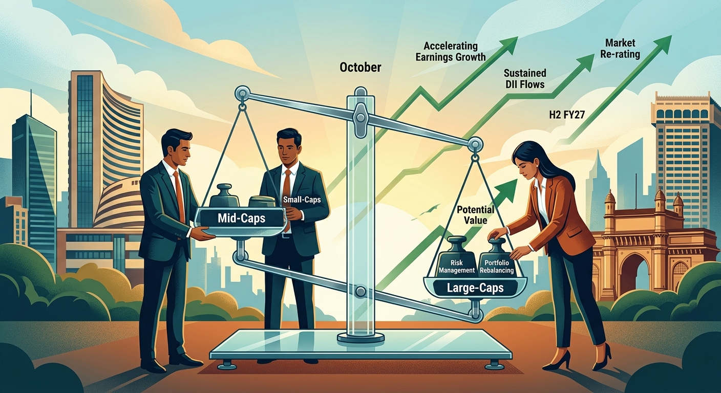 Mid- and Small-Caps Priced High: Rebalance as Indian Equities Could Lift from October