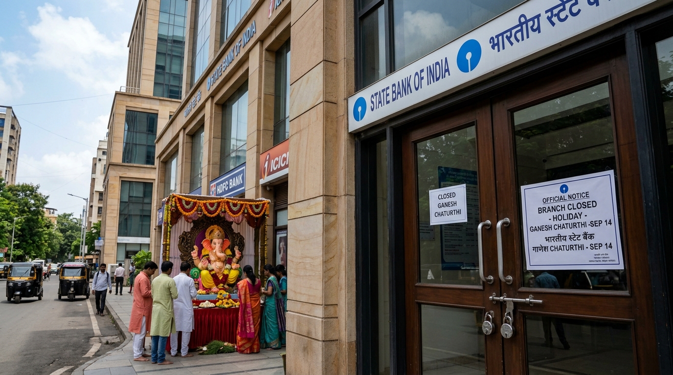 Ganesh Chaturthi Bank Holiday: SBI, HDFC, ICICI Branches Closed in Mumbai, Bengaluru, Chennai, Hyderabad on 14 September