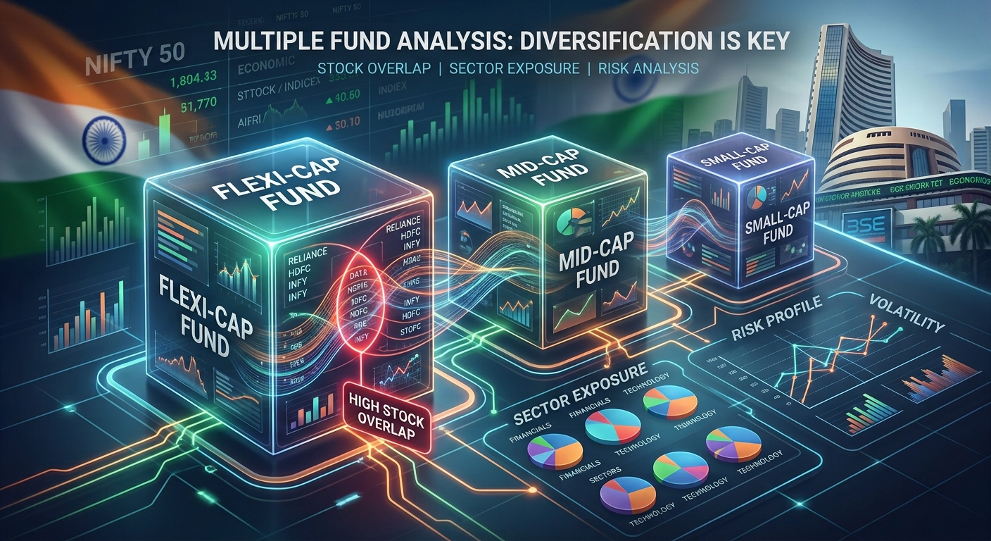 Diversification Beyond Three Funds: How to Check Overlap, Sector Exposure and Risk in Flexi-Cap, Mid-Cap and Small-Cap Portfolios