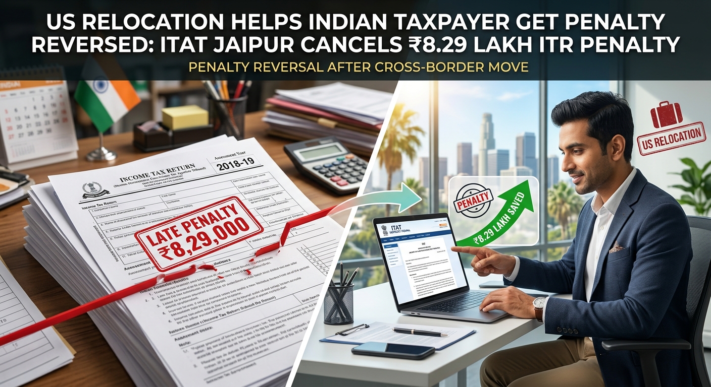 US Relocation Helps Indian Taxpayer Get Penalty Reversed: ITAT Jaipur Cancels ₹8.29 Lakh ITR Penalty