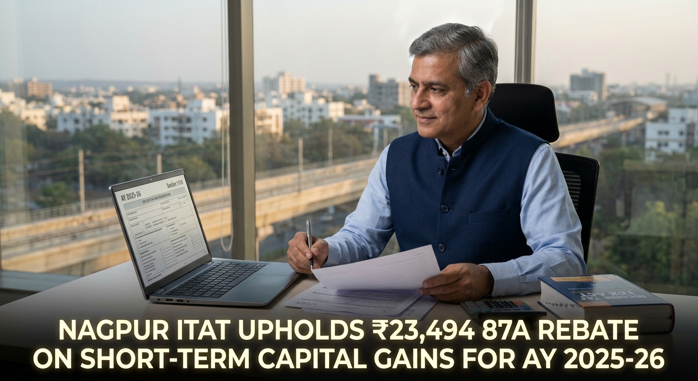 Nagpur ITAT Upholds ₹23,494 87A Rebate on Short-Term Capital Gains for AY 2025-26