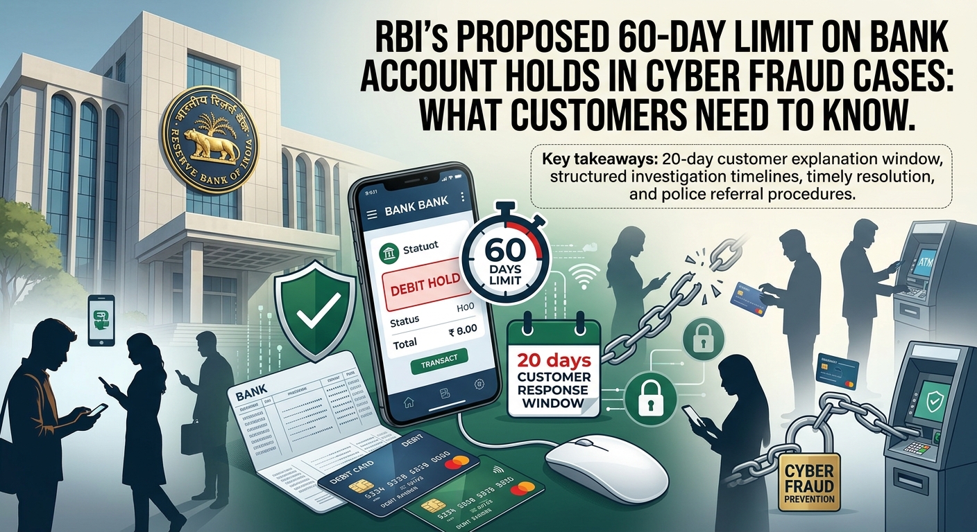 RBI proposes 60-day limit on bank account holds in cyber fraud cases: what customers need to know