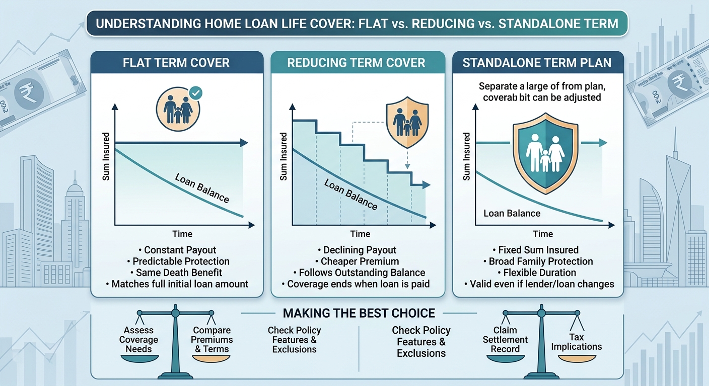 Home Loan Life Insurance: Flat vs Reducing Term and the Case for a Standalone Term Plan