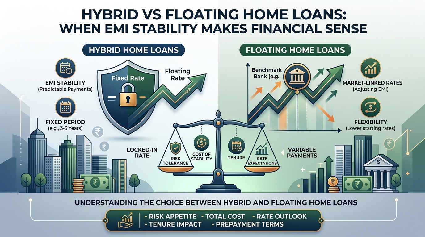 Hybrid vs Floating Home Loans: When EMI Stability Makes Financial Sense