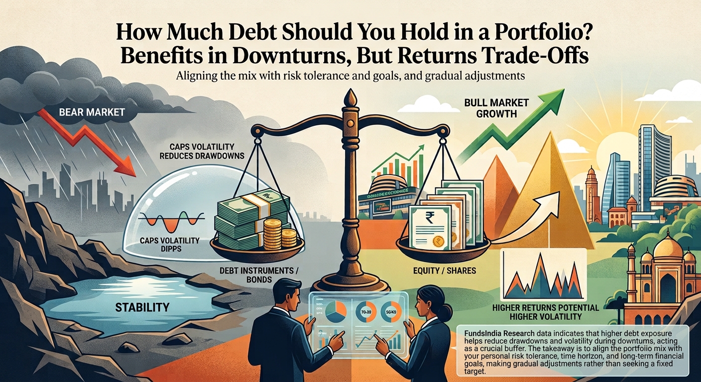 How Much Debt Should You Hold in a Portfolio? Benefits in Downturns, But Returns Trade-Offs