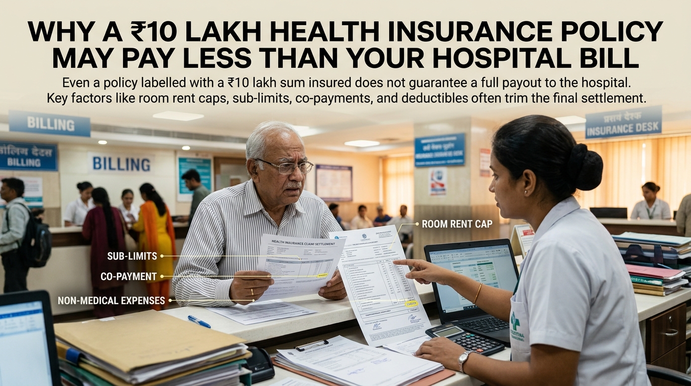 Why a ₹10 Lakh Health Insurance Policy May Pay Less Than Your Hospital Bill