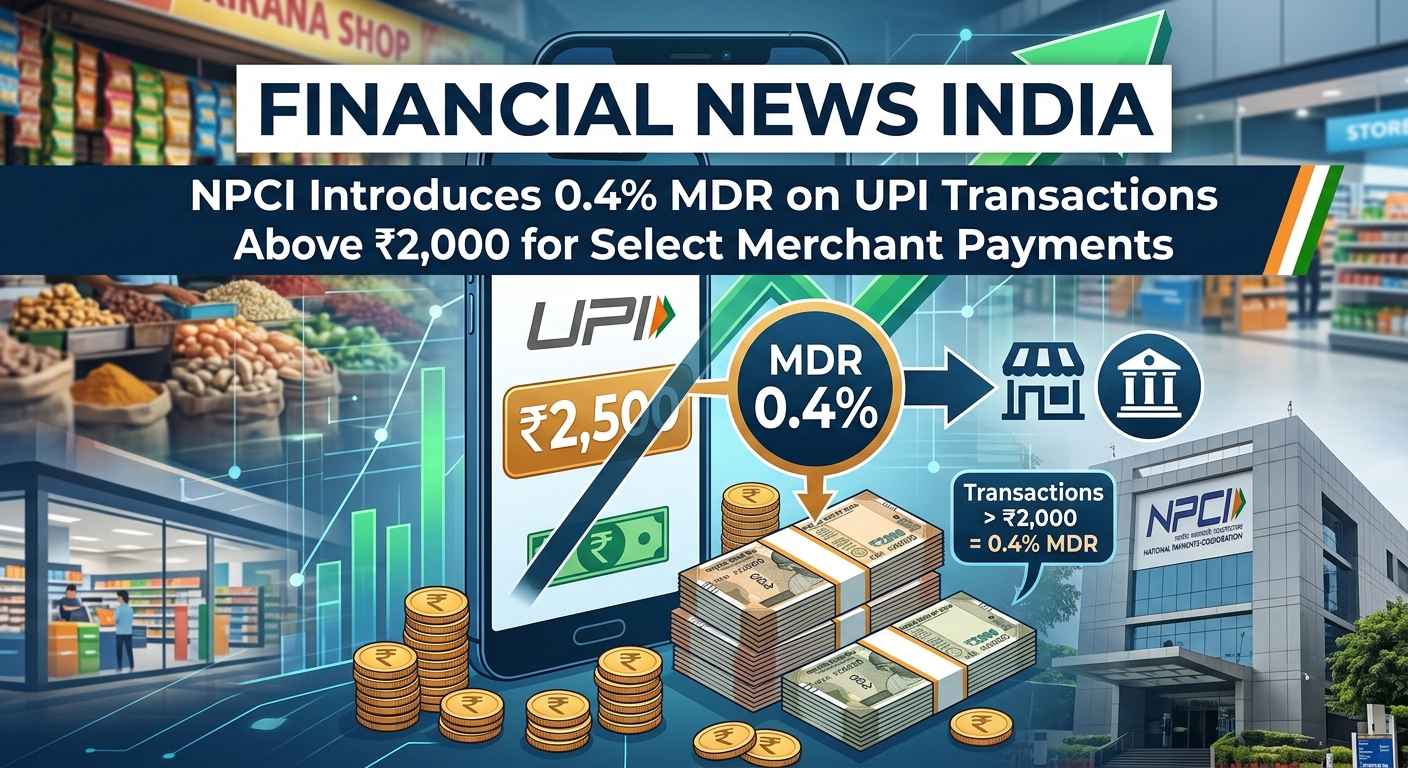 NPCI Introduces 0.4% MDR on UPI Transactions Above ₹2,000 for Select Merchant Payments