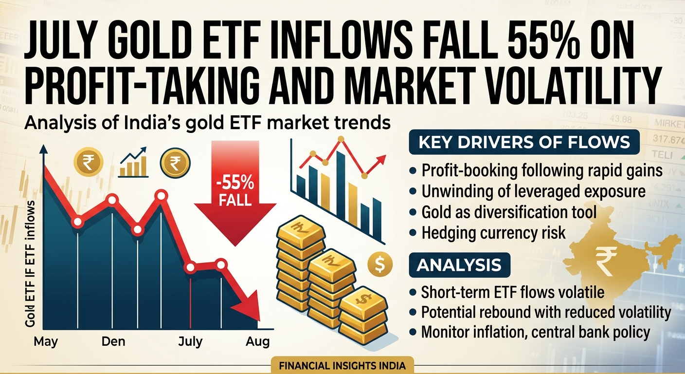 July Gold ETF Inflows Fall 55% on Profit-Taking and Market Volatility