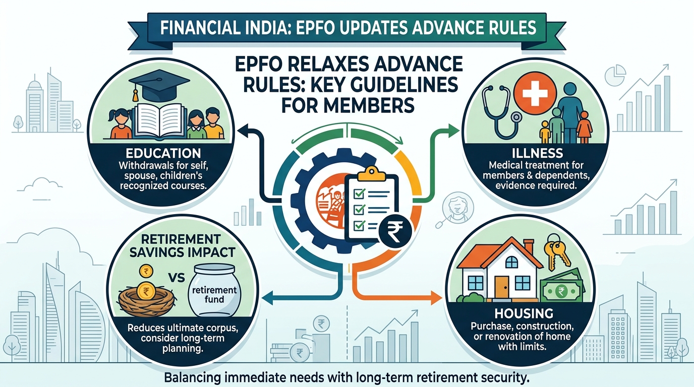 EPFO relaxes advance rules for education, illness, and housing withdrawals: what members should know