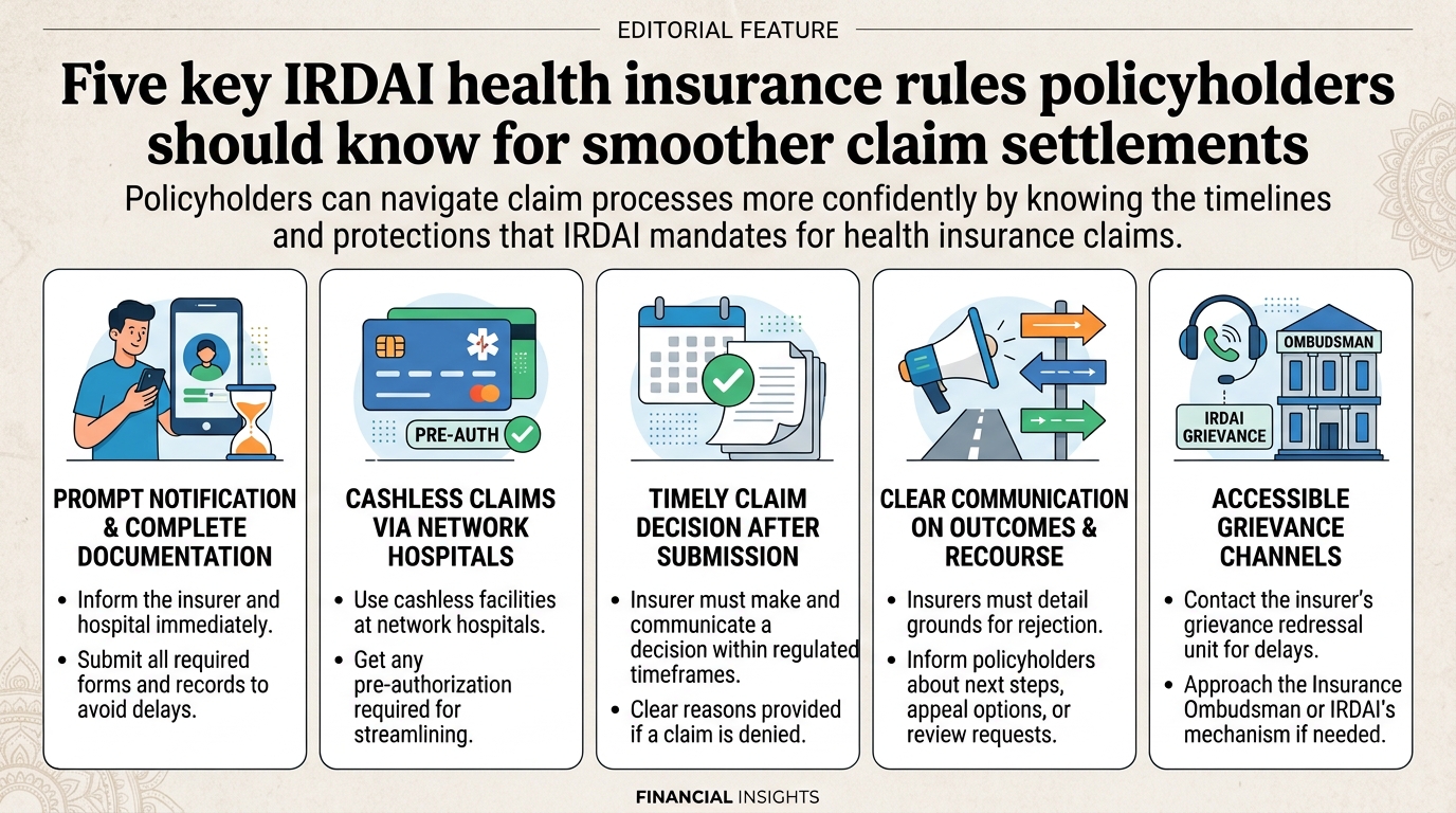 Five key IRDAI health insurance rules policyholders should know for smoother claim settlements