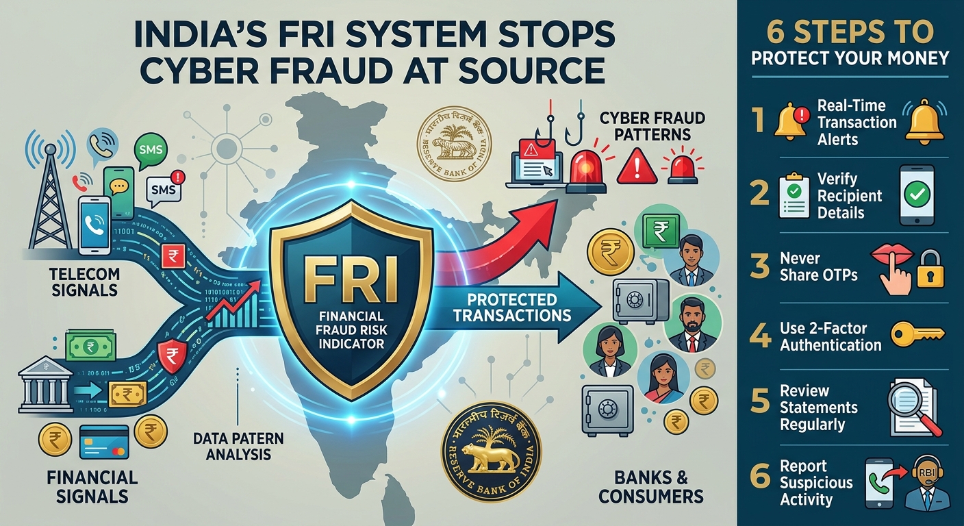 India's FRI System Stops Cyber Fraud at Source, Saving Over ₹5,000 Crore; 6 Steps to Protect Your Money