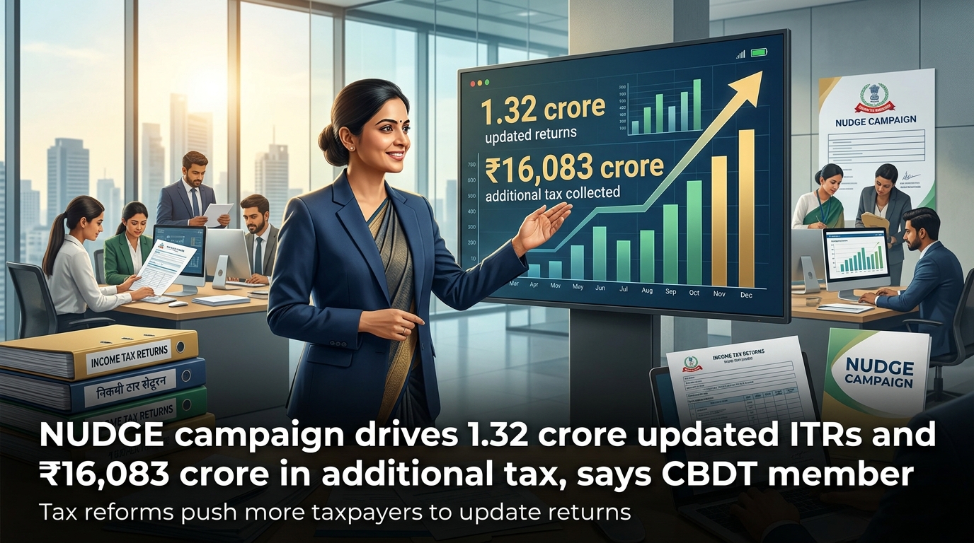 NUDGE campaign drives 1.32 crore updated ITRs and ₹16,083 crore in additional tax, says CBDT member