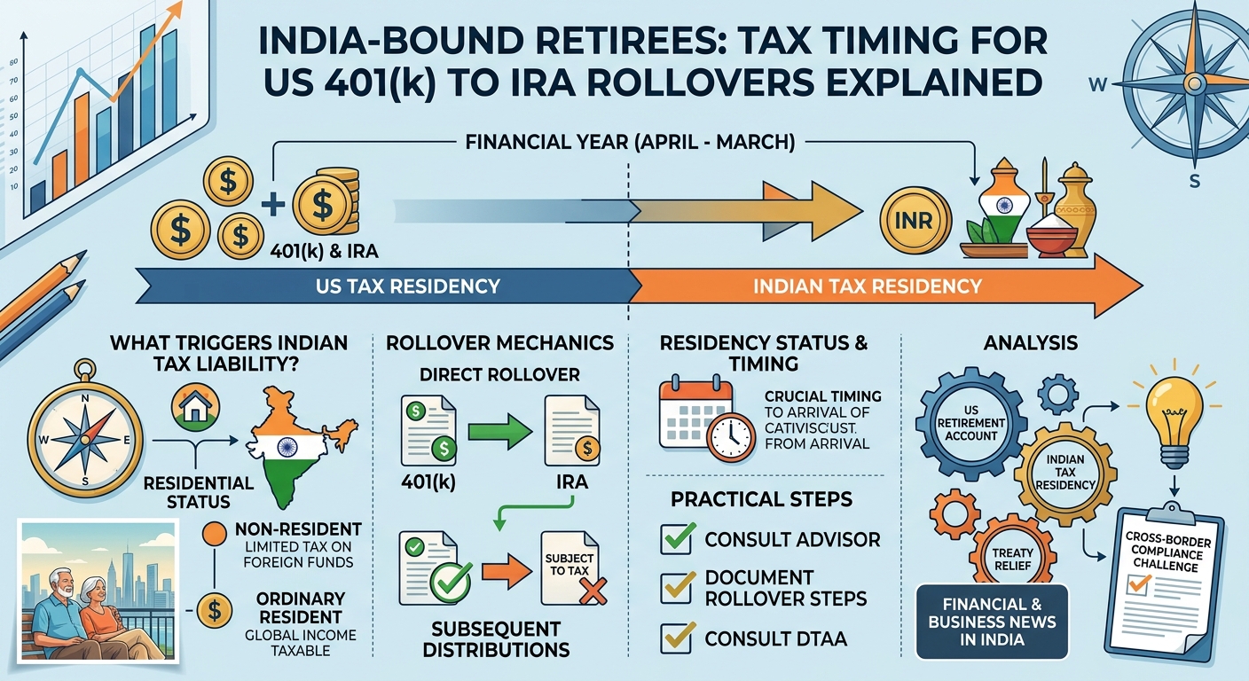 India-bound retirees: tax timing for US 401(k) to IRA rollovers explained