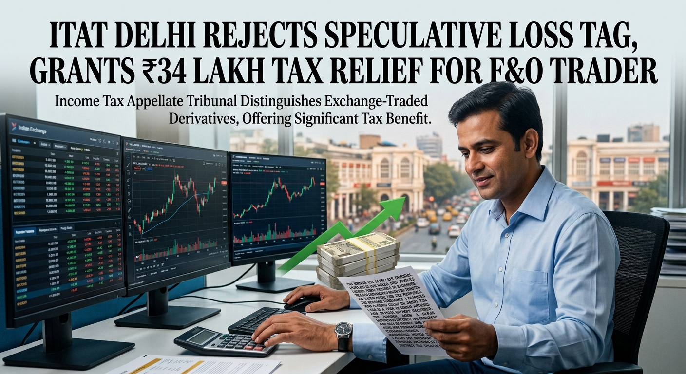 ITAT Delhi rejects speculative loss tag, grants ₹34 lakh tax relief for F&O trader