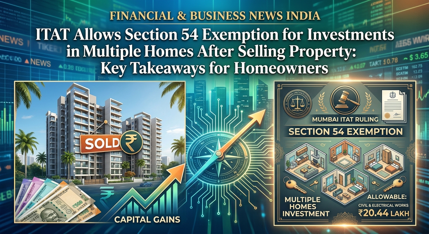 ITAT Allows Section 54 Exemption for Investments in Multiple Homes After Selling Property: Key Takeaways for Homeowners