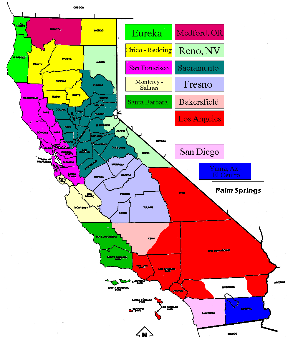 Georgia Dma Map California 